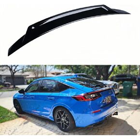 Rear Spoiler Compatible with 2022-2024 Honda Civic Hatchback, Duckbill Spoiler Fits for 22-24, V3 Style Exterior High Kick Trunk Tail Deck Lid Wing Lip (Glossy Black)