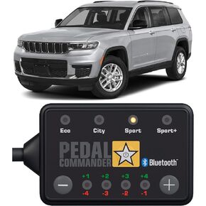 PEDAL COMMANDER for Jeep Grand Cherokee L 2021-2024 Throttle Response Controller Fits: 5th Gen, Laredo, Altitude, Limited, Overland, Summit, Summit Reverse, 3.6L V6, 5.7L V8 Cherokee L Accessories