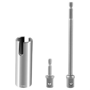 Stainless Steel Scissor Jack Slotted Drill Adapter T-Slot Drill Attachment with 2 Adapter Bits Compatible with RV Manual Scissor Jacks C-jack Stabilizing Jack and Variety of Pop-up Campers