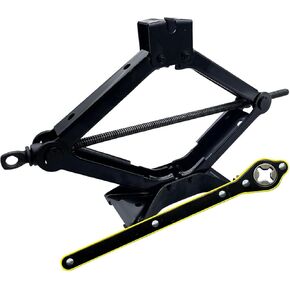 2PCS Car Scissor Jack Kit, Portable Car Lift Jacks with Saving Effort Ratchet Handle, Heavy Duty Tire Jack with 2 Ton 4,409 lbs Capacity, Universal Car Emergency Tool for Auto SUV MPV