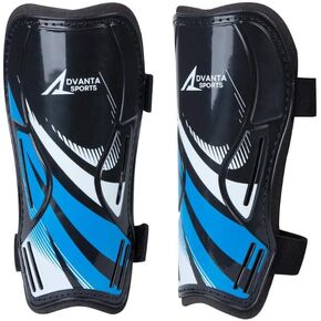 Advanta Sports Soccer Shin Guards for Kids Youth - Protective Soccer Gear for Boys, Girls - Adults Men Women Soccer Compression Sleeve - Soccer, Football, Boxing, Biking Shin Pads, Pickleball, 1 Pair