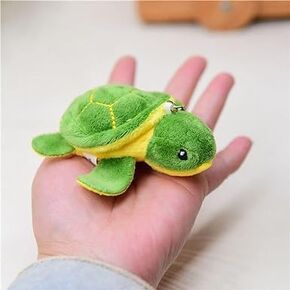 Green Mini Tortoise Keychain, Cute Plush Sea Turtle Keychain, Pendant Turtle Animal Plush, Cartoon Plush for Birthday Gift Bag Accessories Car Accessories