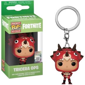 Funko Pop! Keychain: Fortnite - Tricera Ops Toy, Multicolor, One-Size