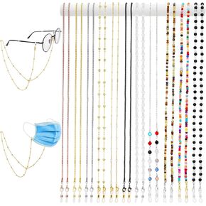 NEWITIN 11 Pieces Eyeglass Chains for Women Sunglasses Strap Holders Sunglasses Mask Necklace Lanyard for Women Girls Men