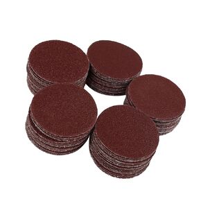 Motoforti Universal Sanding Discs, Aluminum Oxide Abrasive, Reddish Brown, 100 Pcs