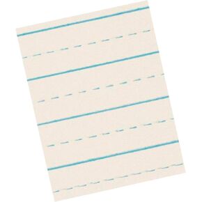 School Smart Alternate Ruled Paper for Grade 3, 11 in x 8 1/2 in - Ream of 500 - White Newsprint