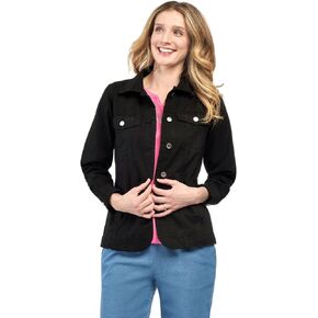 Women's Button Front Brushed Twill Jacket