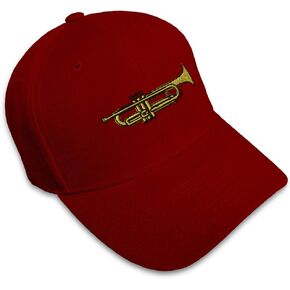 Baseball Cap Trumpet Music B Embroidery Music Trumpet Acrylic Dad Hats for Men & Women