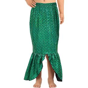 color cosplayer Girls Sparkle Little Mermaid Fish Tail Skirt Dress Up Costume Birthday Beach Party Clothes