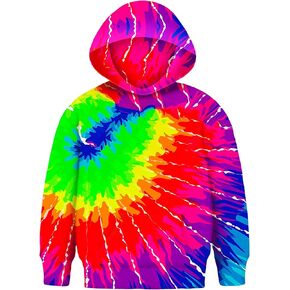 Neemanndy Kids Hoodie 3D Graphic Sweater with Pocket for Boys Girls 6-15 Years