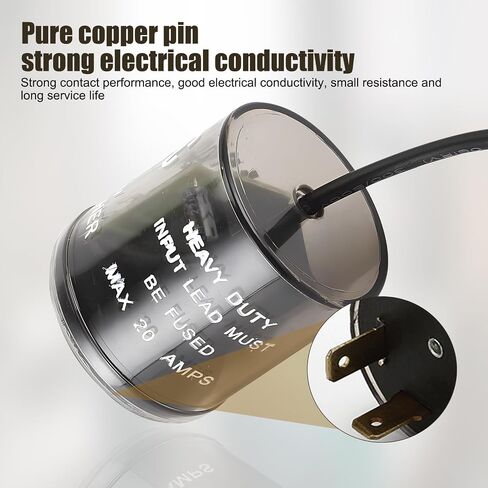 1 PC 2 Pin Car LED Flasher Relay with Wire, Waterproof 12V Vehicle Relay Replacement, Universal Durable Metal Automotive Turn Signal Light Relay for Truck SUV Car Motorcycle (Black) in Saudi Arabia