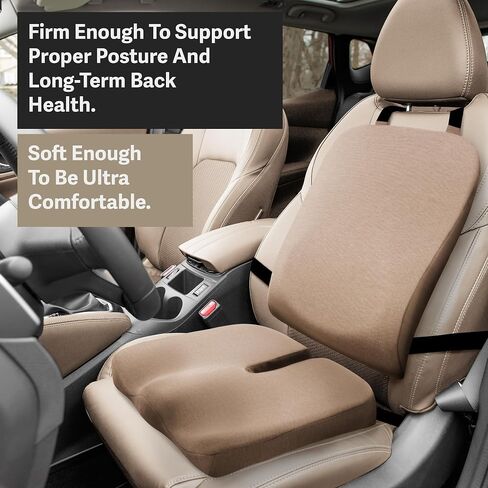 Elmara Doctor-Designed Car Seat Cushions for Driving – Car Seat Back Support, Driver Seat Cushion and Back Cushion for Car, Pillow for Driving Seat – The Ultimate Comfort Solution for Cars (Black) in Saudi Arabia