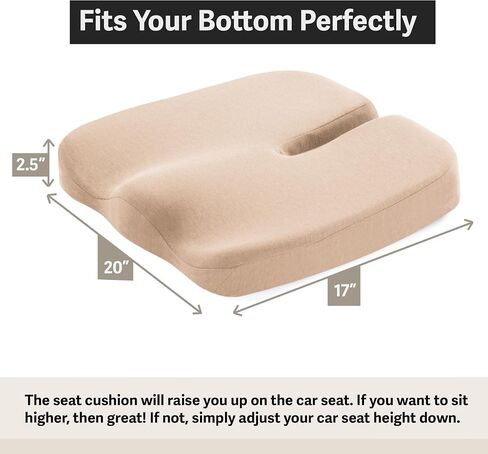 Elmara Doctor-Designed Car Seat Cushions for Driving – Car Seat Back Support, Driver Seat Cushion and Back Cushion for Car, Pillow for Driving Seat – The Ultimate Comfort Solution for Cars (Black) in Saudi Arabia