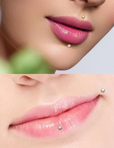 16G ASTM F136 التيتانيوم الصلب الجراحي الداخلي خيط مسطح الظهر ترصيع الأقراط الشفاه خواتم Labret ميدوسا الزنمة اللولب الغضروف القرط مسمار ثقب المجوهرات للنساء الرجال الفضة الأسود الذهب in Saudi Arabia