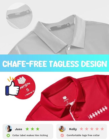 FitsT4 قمصان جولف رياضية للأولاد بعامل حماية من الأشعة فوق البنفسجية 50+ خفيفة الوزن وسريعة الجفاف ملابس جولف للشباب ملابس رياضية بأكمام قصيرة للأطفال in Kuwait