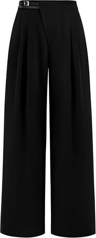 PRETTYGARDEN Women's Wide Leg Pants Dressy High Waisted Business Casual Work Office Suit Palazzo Pant Trousers in Saudi Arabia