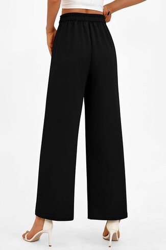PRETTYGARDEN Women's Wide Leg Pants Dressy High Waisted Business Casual Work Office Suit Palazzo Pant Trousers in Saudi Arabia