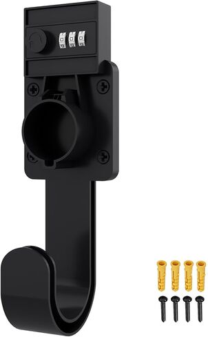 EV Charger Holder J1772 Connector Holder with Combination Lock,SAE J1772 (Type 1) Connector Cable Bracket Wall Mount in Saudi Arabia