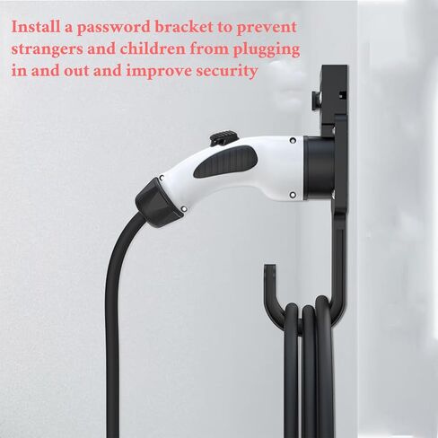 EV Charger Holder J1772 Connector Holder with Combination Lock,SAE J1772 (Type 1) Connector Cable Bracket Wall Mount in Saudi Arabia