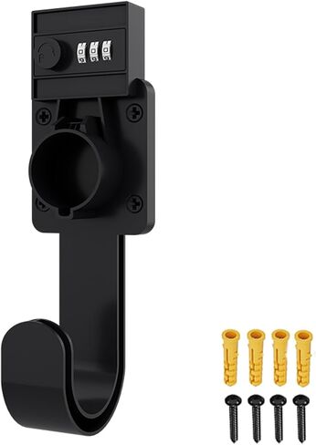 EV Charger Holder J1772 Connector Holder with Combination Lock,SAE J1772 (Type 1) Connector Cable Bracket Wall Mount in Saudi Arabia