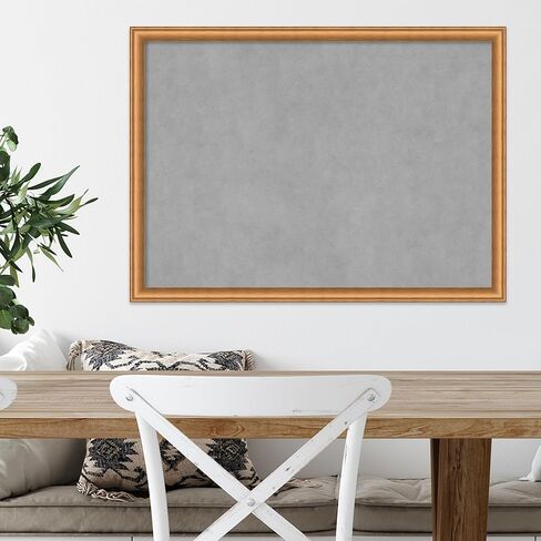 Amanti Art Framed Magnetic Board (41 x 25) Lucie Light Bronze Magnet Board, Large Magnetic Bulletin Board for Office Decor, Mudroom, Kitchen or Organization Drop Zone from WI, USA in Kuwait