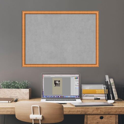 Amanti Art Framed Magnetic Board (41 x 25) Lucie Light Bronze Magnet Board, Large Magnetic Bulletin Board for Office Decor, Mudroom, Kitchen or Organization Drop Zone from WI, USA in Kuwait