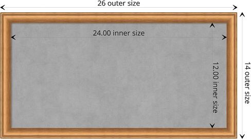 Amanti Art Framed Magnetic Board (41 x 25) Lucie Light Bronze Magnet Board, Large Magnetic Bulletin Board for Office Decor, Mudroom, Kitchen or Organization Drop Zone from WI, USA in Kuwait