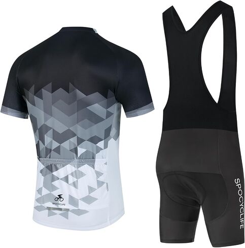 Cycling Jersey Men Set Short Sleeve Set MTB Cycling Jersey and Shorts Men Set with Gel Padded Summer in Saudi Arabia
