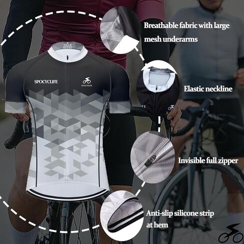 Cycling Jersey Men Set Short Sleeve Set MTB Cycling Jersey and Shorts Men Set with Gel Padded Summer in Saudi Arabia