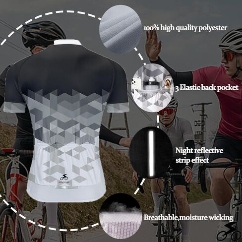 Cycling Jersey Men Set Short Sleeve Set MTB Cycling Jersey and Shorts Men Set with Gel Padded Summer in Saudi Arabia