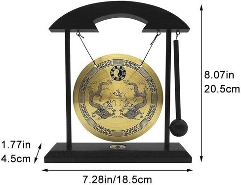 Zen Brass Feng Shui Decor Gong For Home Office Table Decor Japanese decor Collectible Figurines in Saudi Arabia