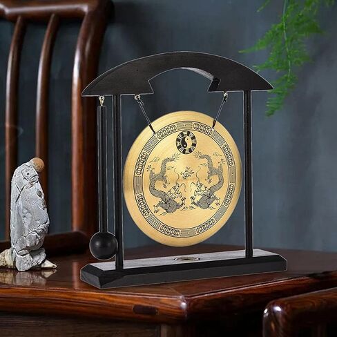 Zen Brass Feng Shui Decor Gong For Home Office Table Decor Japanese decor Collectible Figurines in Saudi Arabia