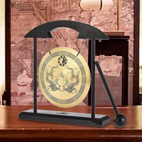 Zen Brass Feng Shui Decor Gong For Home Office Table Decor Japanese decor Collectible Figurines in Saudi Arabia