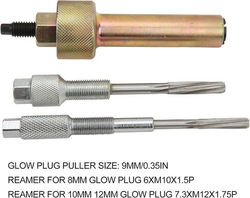 Glow Plug Puller Reamer Set, Glow Plug Removal Tool, Glow Plug Extractor Puller & Reamer Removal Tool Kit Accessory Replacement for Vehicles in Saudi Arabia