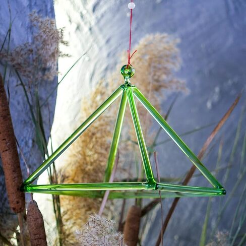 Green Quartz Crystal Singing Pyramid 9 inch With Crystal Singing Bowl Striker and Carrying Case in Saudi Arabia