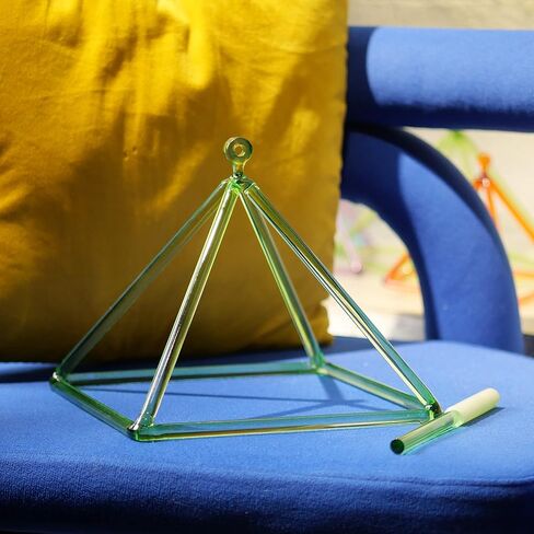 Green Quartz Crystal Singing Pyramid 9 inch With Crystal Singing Bowl Striker and Carrying Case in Saudi Arabia