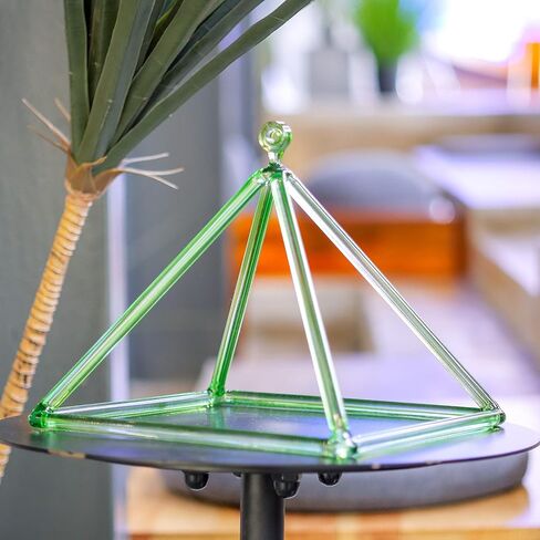 Green Quartz Crystal Singing Pyramid 9 inch With Crystal Singing Bowl Striker and Carrying Case in Saudi Arabia