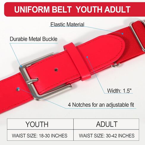 XZQTIVE Youth Baseball Belt Adjustable Softball Belt Elastic Belt School Uniforms Belt for Kids Boys and Girls in Saudi Arabia