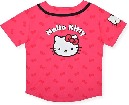 Hello Kitty Girls Baseball Jersey - Fashion Mesh Button Front Girls Shirt in Saudi Arabia