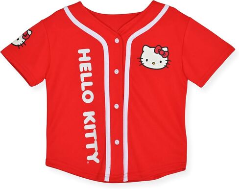 Hello Kitty Girls Baseball Jersey - Fashion Mesh Button Front Girls Shirt in Saudi Arabia