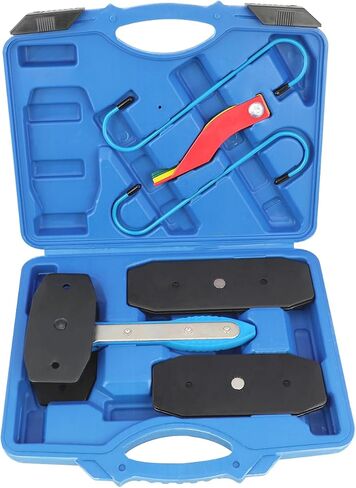 أداة ضغط فرجار الفرامل DPTOOL، مجموعة قياس بطانة الفرامل، خطافات شماعات فرجار الفرامل مع أطراف مطاطية، مع 4 قطع لوحات محول فولاذية كبيرة لفرجار قرص الفرامل المزدوج المزدوج السداسي in Kuwait