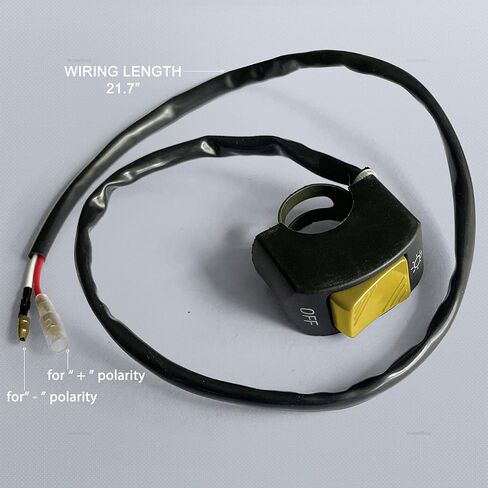 دراجة نارية المقود مفتاح الإضاءة على زر إيقاف دراجة نارية ضبط جزء ل U5 U7 U2 LED سكوتر Electrombile 7/8 "(22 مللي متر) أصفر in Saudi Arabia
