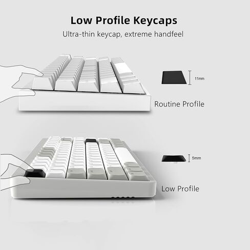 XVX Low Profile Keycaps, Shine Through Keycaps, Custom Keyboard Keycaps, Keycaps 75 Percent Full Size Keycaps for 60% 65% 75% 80% 100% Cherry Gateron MX Switches Mechanical Keyboard, Black Backlight in Kuwait