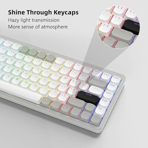 XVX Low Profile Keycaps, Shine Through Keycaps, Custom Keyboard Keycaps, Keycaps 75 Percent Full Size Keycaps for 60% 65% 75% 80% 100% Cherry Gateron MX Switches Mechanical Keyboard, Black Backlight in Kuwait