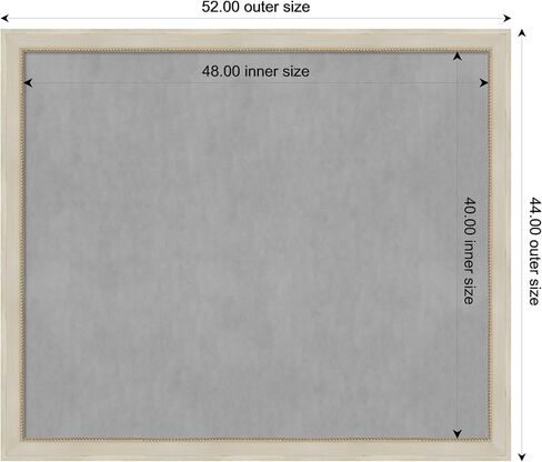 Amanti Art Framed Magnetic Board (52 x 44) Parthenon Cream Magnet Board, Oversize Magnetic Bulletin Board for Office Decor, Mudroom, Kitchen or Organization Drop Zone from WI, USA in Kuwait