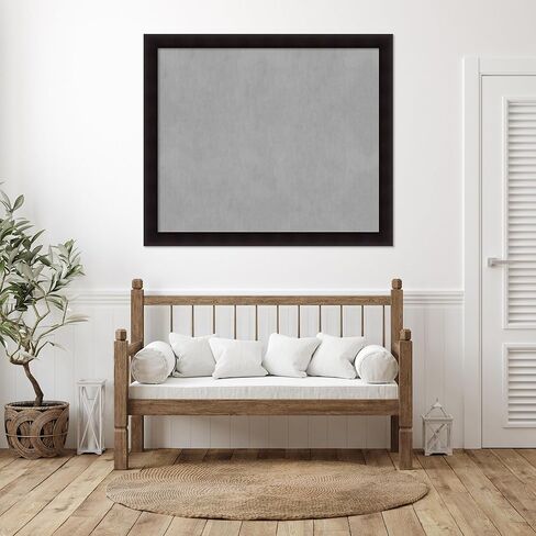 Amanti Art Framed Magnetic Board (54 x 46) Portico Espresso Magnet Board, Oversize Magnetic Bulletin Board for Office Decor, Mudroom, Kitchen or Organization Drop Zone from WI, USA in Saudi Arabia