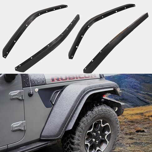 HAKA TOUGH Front & Rear Fender Flares Extensions Compatible with 2018-2023 Jeep Wrangler JL & JLU Unlimited Accessories, Only for High Clearance Fender Flares in Kuwait