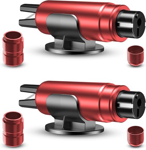 2 Pack Car Safety Hammer and Emergency Window Breaker, Seatbelt Cutter Escape Tool for Car Rescue, Safehammer for Automotive Accidents and Underwater Safety, Black 【Upgraded】 in Saudi Arabia