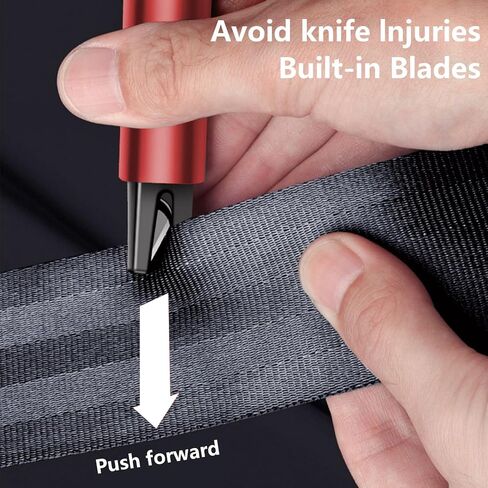 2 Pack Car Safety Hammer and Emergency Window Breaker, Seatbelt Cutter Escape Tool for Car Rescue, Safehammer for Automotive Accidents and Underwater Safety, Black 【Upgraded】 in Saudi Arabia