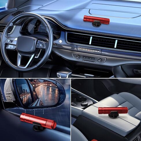 2 Pack Car Safety Hammer and Emergency Window Breaker, Seatbelt Cutter Escape Tool for Car Rescue, Safehammer for Automotive Accidents and Underwater Safety, Black 【Upgraded】 in Saudi Arabia
